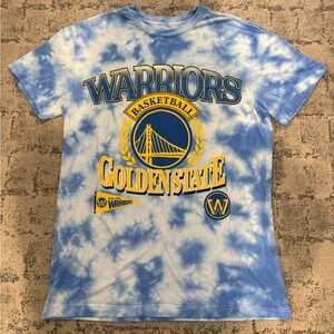 NBA Golden State Warriors Blue and Yellow Tie-Dye Tee